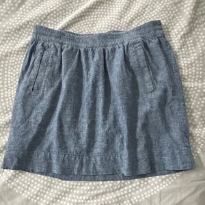 LOFT Cotton/Linen Mini Skirt, Size M